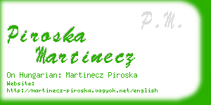 piroska martinecz business card